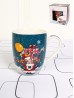 Holiday & Reindeer Print Mug Set (4pcs)